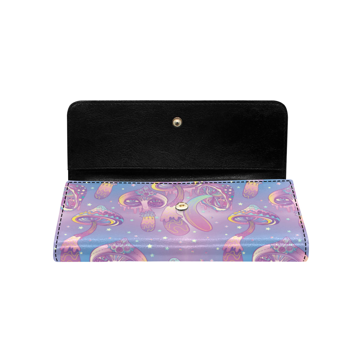 Psychedelic Mushroom Pattern Print Design A01 Women's Trifold Wallet