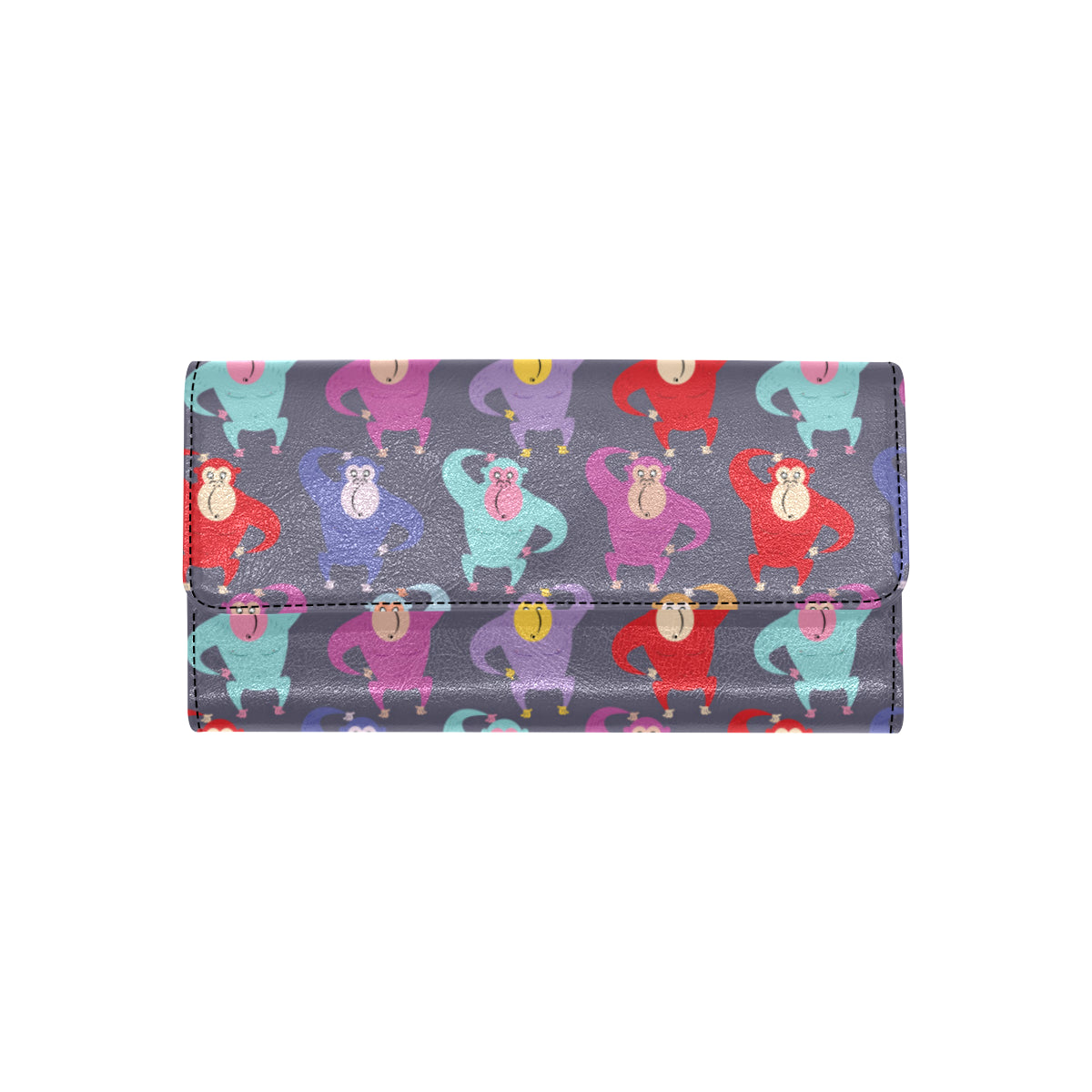Chimpanzee Pattern Print Design 03 Women's Trifold Wallet
