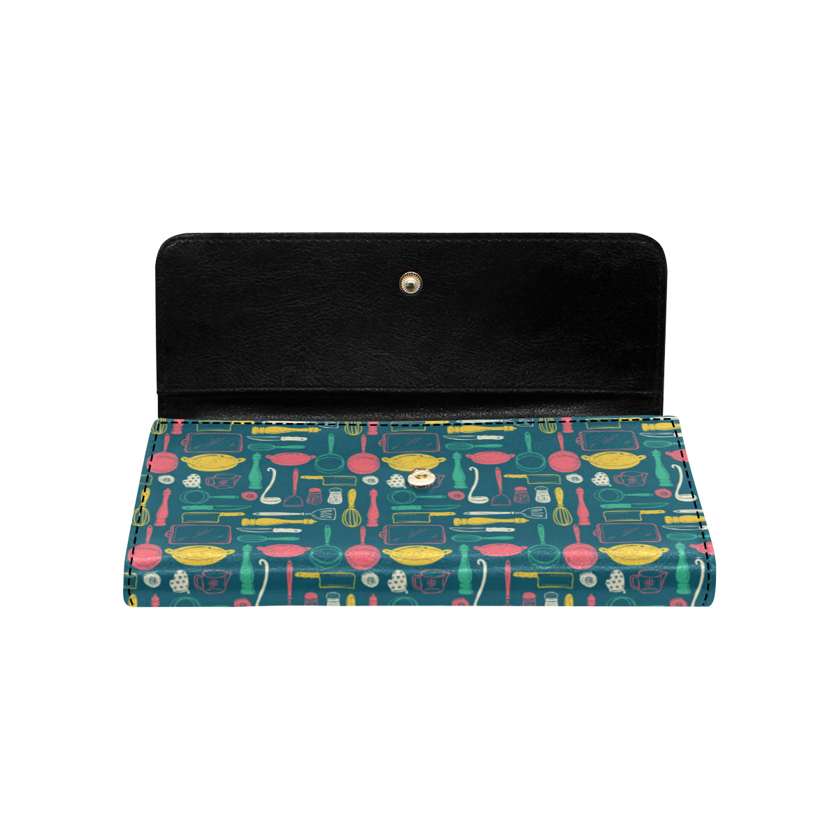 Cooking Kitchen Tools Pattern Print Design 01 Women's Trifold Wallet