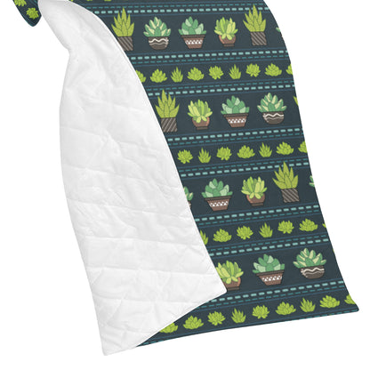 Cactus Pattern Print Design 07 Premium Quilt