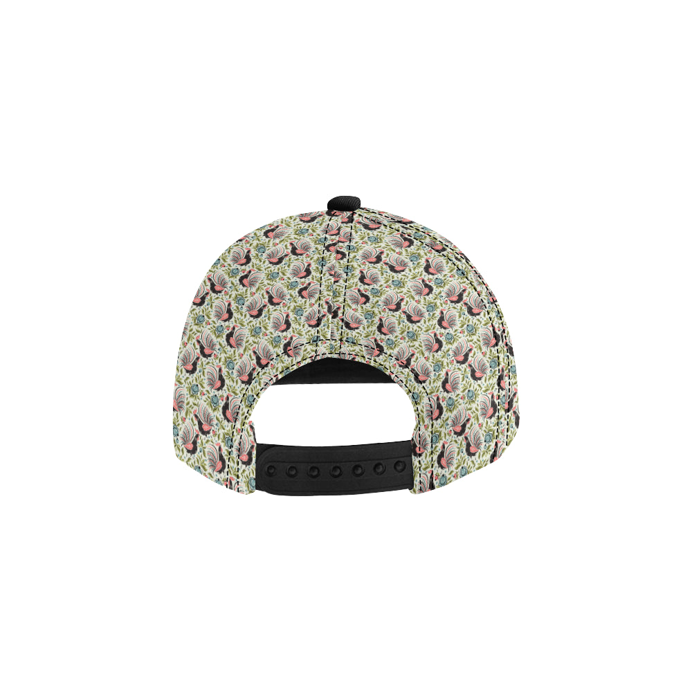 Rooster Print Design Snapback Cap