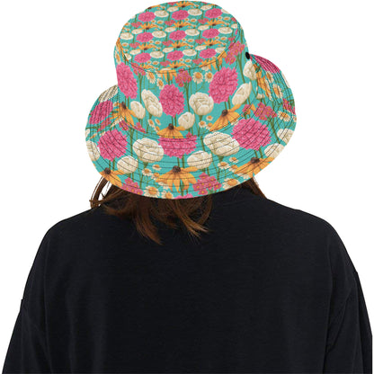 Summer Floral Pattern Print Design SF07 Unisex Bucket Hat