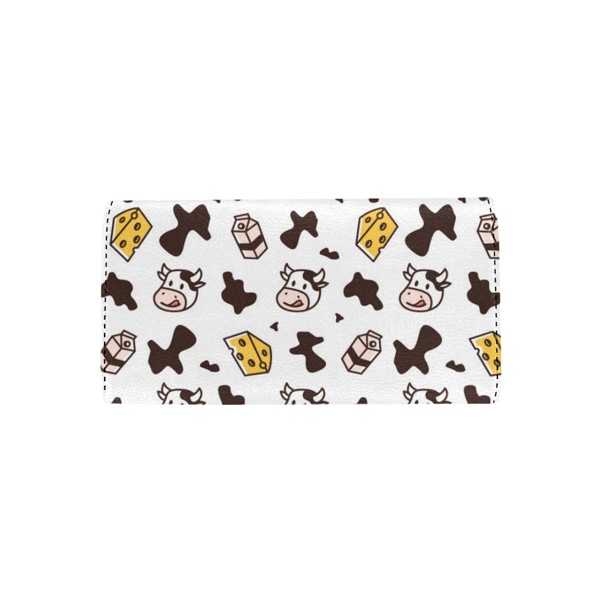 Cow Pattern Print Design 06 Women's Trifold Wallet