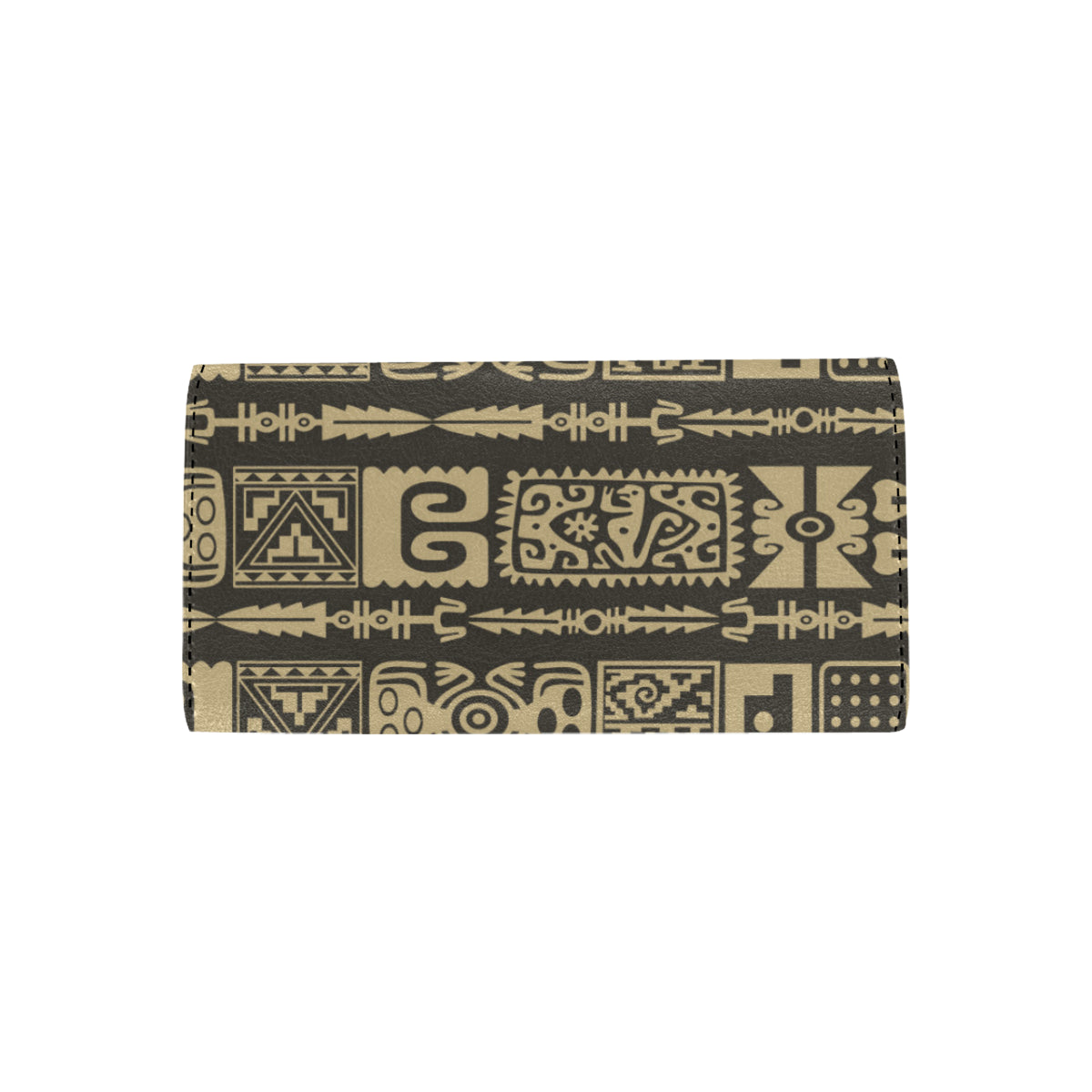 Mayan Pattern Print Design 03 Women's Trifold Wallet
