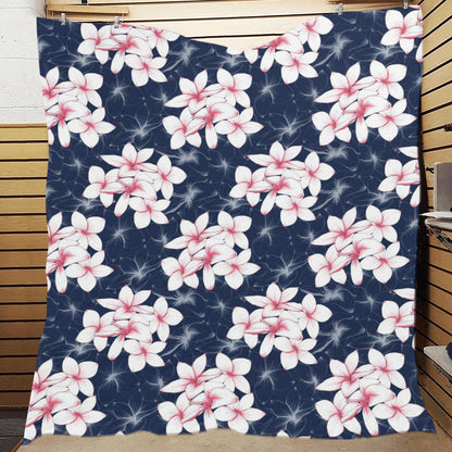 Plumeria Pattern Print Design PM017 Premium Quilt