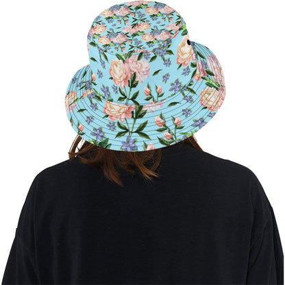 Peony Pattern Print Design PE02 Unisex Bucket Hat