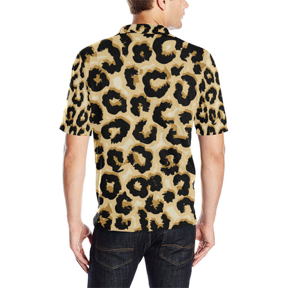 Jaguar Skin Pattern Print Design 02 Men Polo Shirt