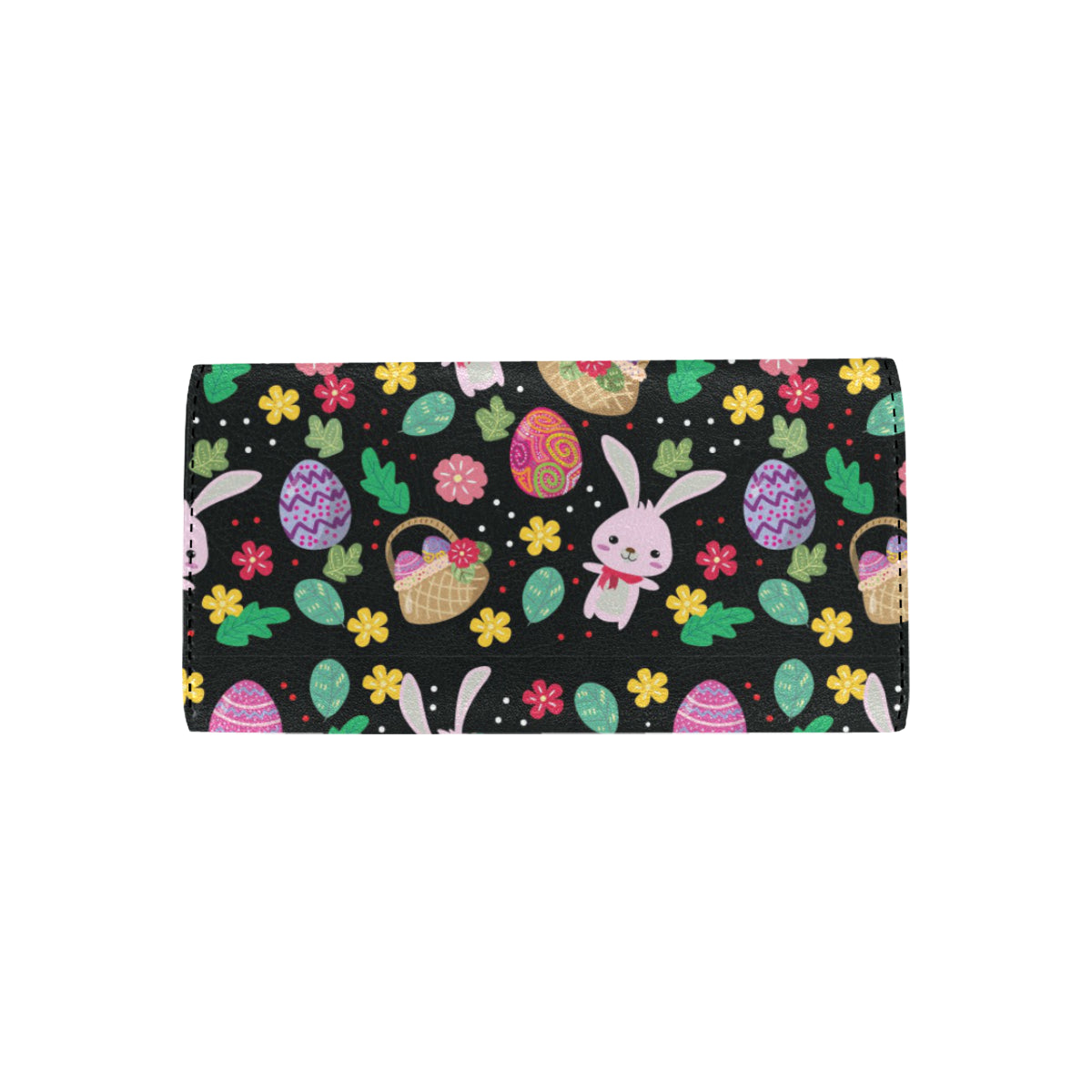 Easter Eggs Pattern Print Design RB05 Women's Trifold Wallet