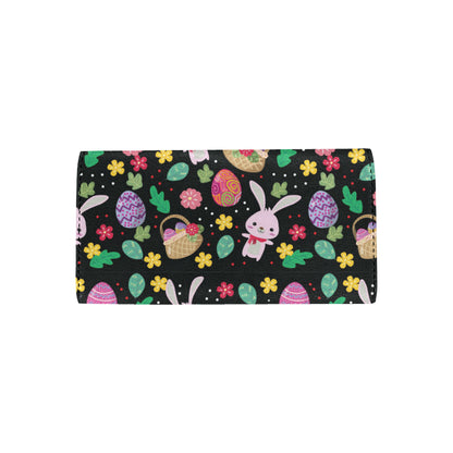 Easter Eggs Pattern Print Design RB05 Women's Trifold Wallet