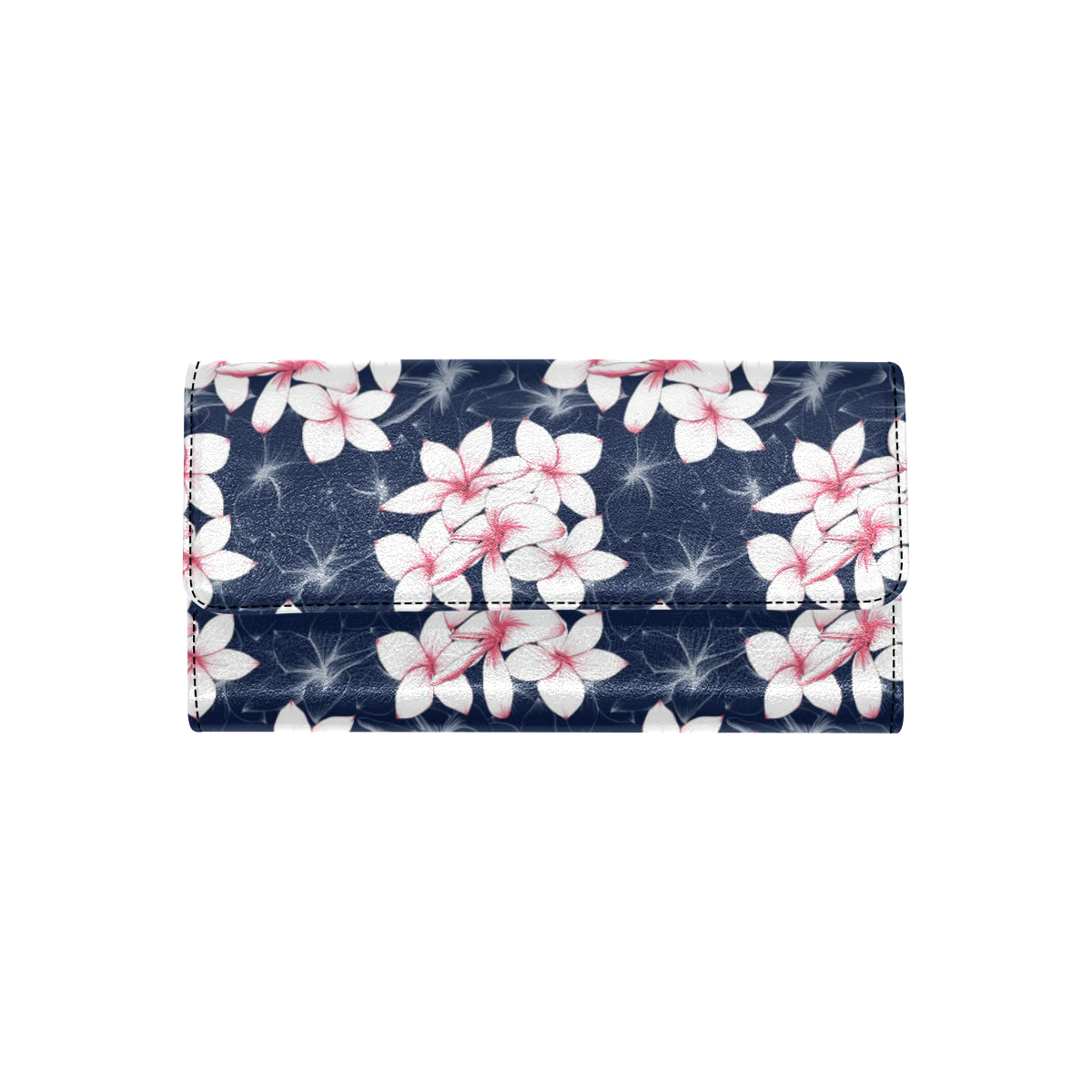 Plumeria Pattern Print Design PM017 Women's Trifold Wallet