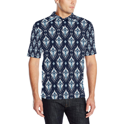 Ethnic Ornament Print Pattern Men Polo Shirt