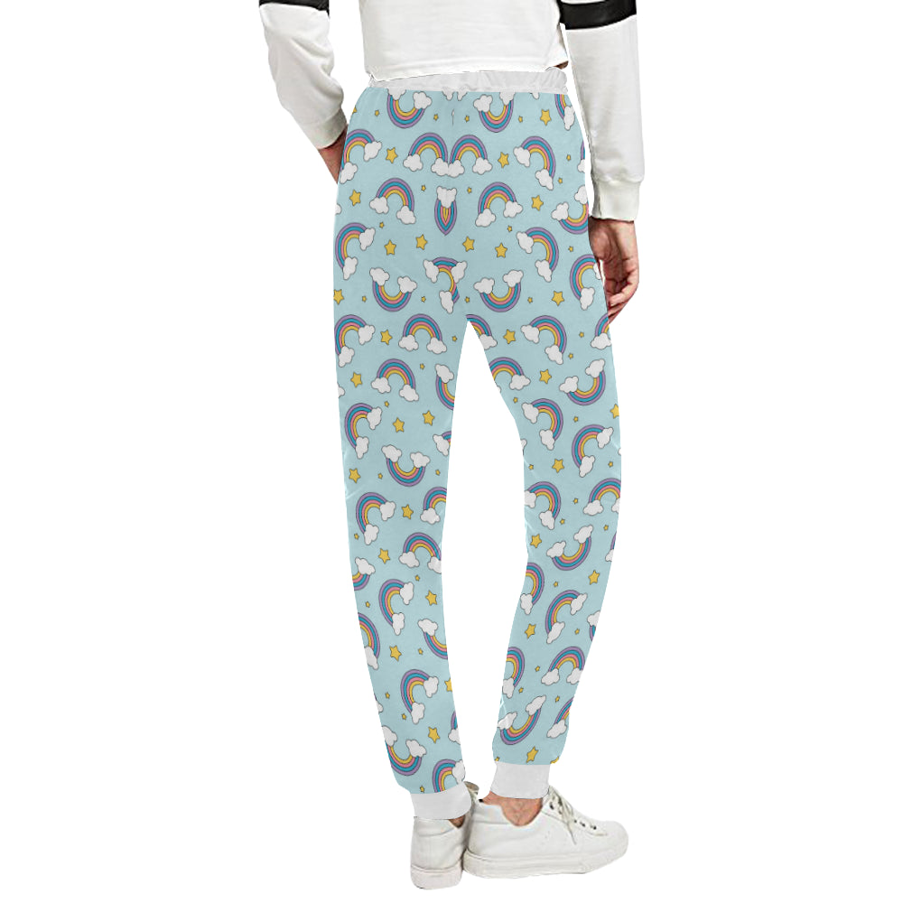 Rainbow Cloud Print Pattern Unisex Sweatpants