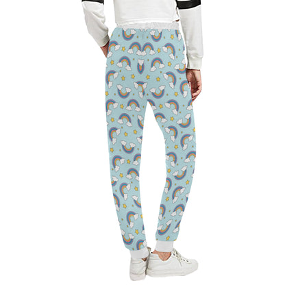 Rainbow Cloud Print Pattern Unisex Sweatpants