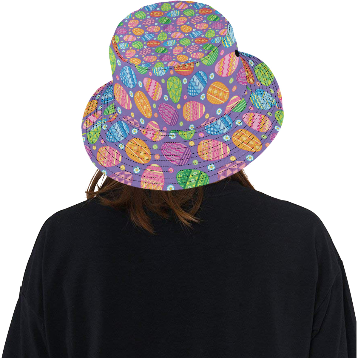Easter Eggs Pattern Print Design RB010 Unisex Bucket Hat