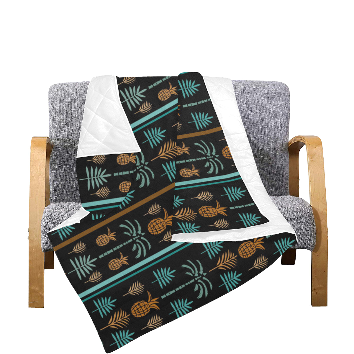 Hawaiian Themed Pattern Print Design H023 Premium Quilt
