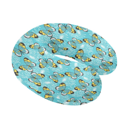 Butterfly Pattern Print Design 010 U-Shaped Travel Neck Pillow