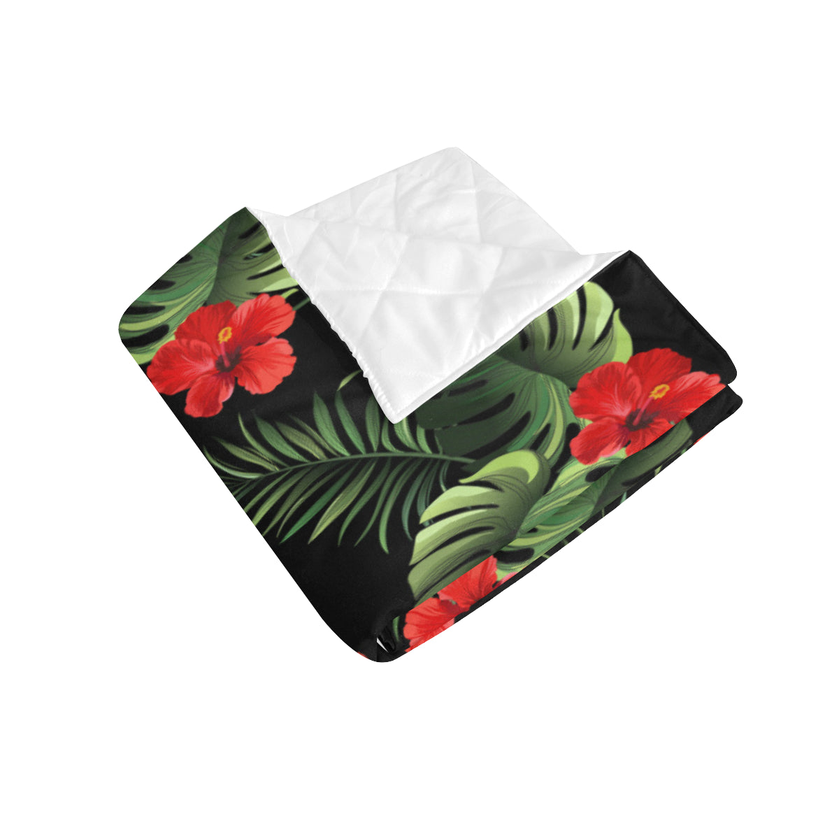 Red Hibiscus Tropical Premium Quilt