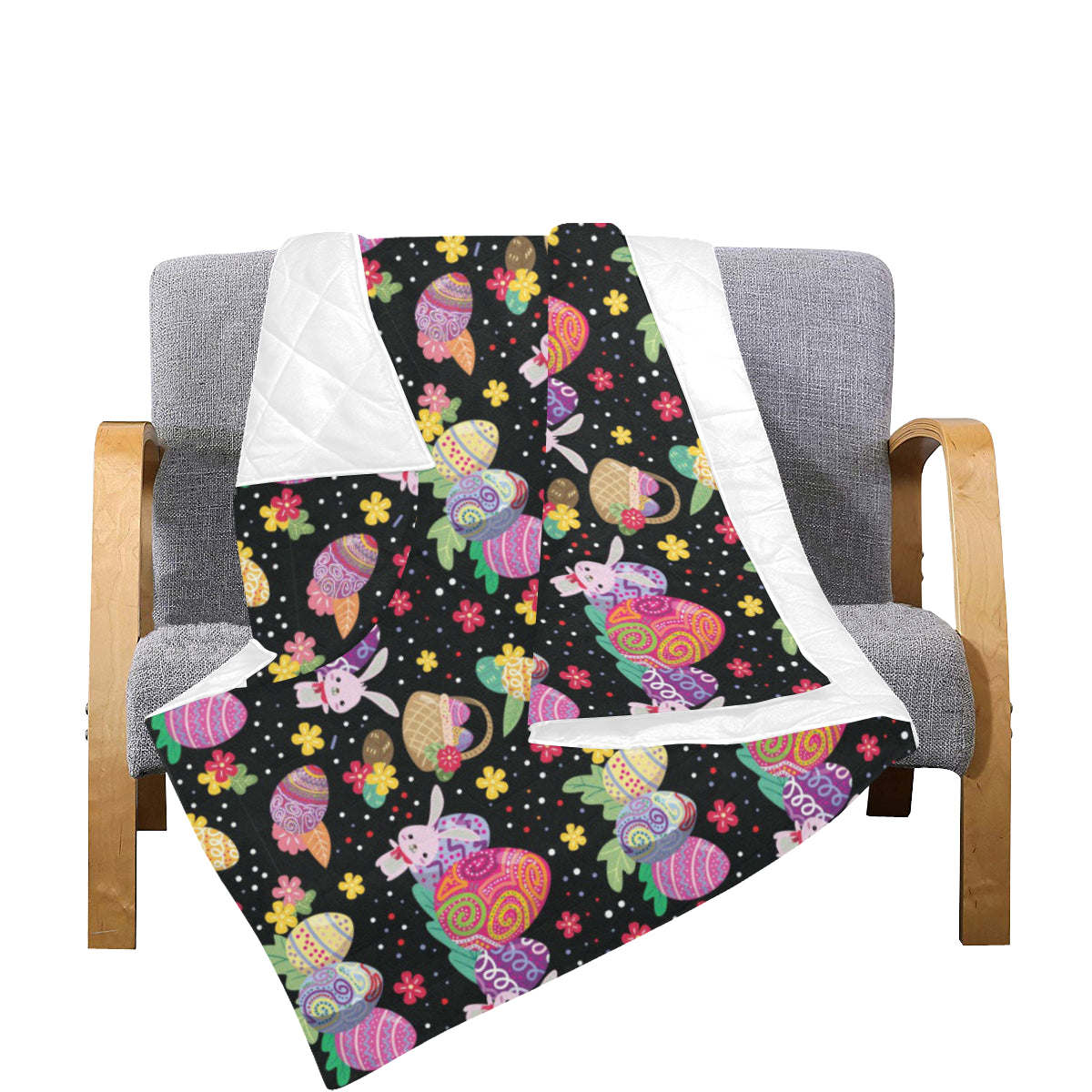 Easter Eggs Pattern Print Design RB06 Premium Quilt