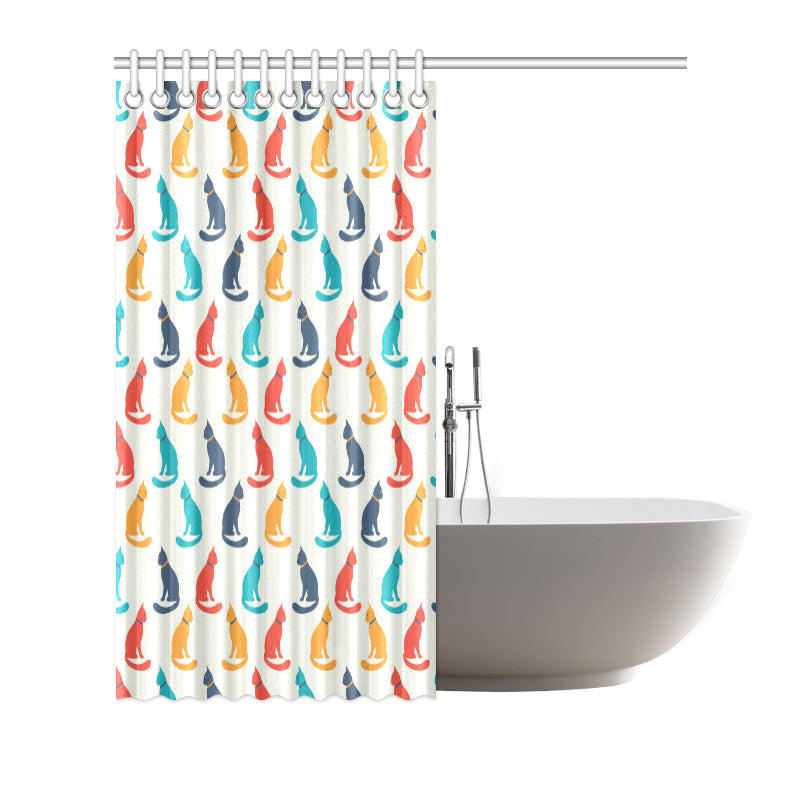 Cat Pattern Print Design 03 Shower Curtain