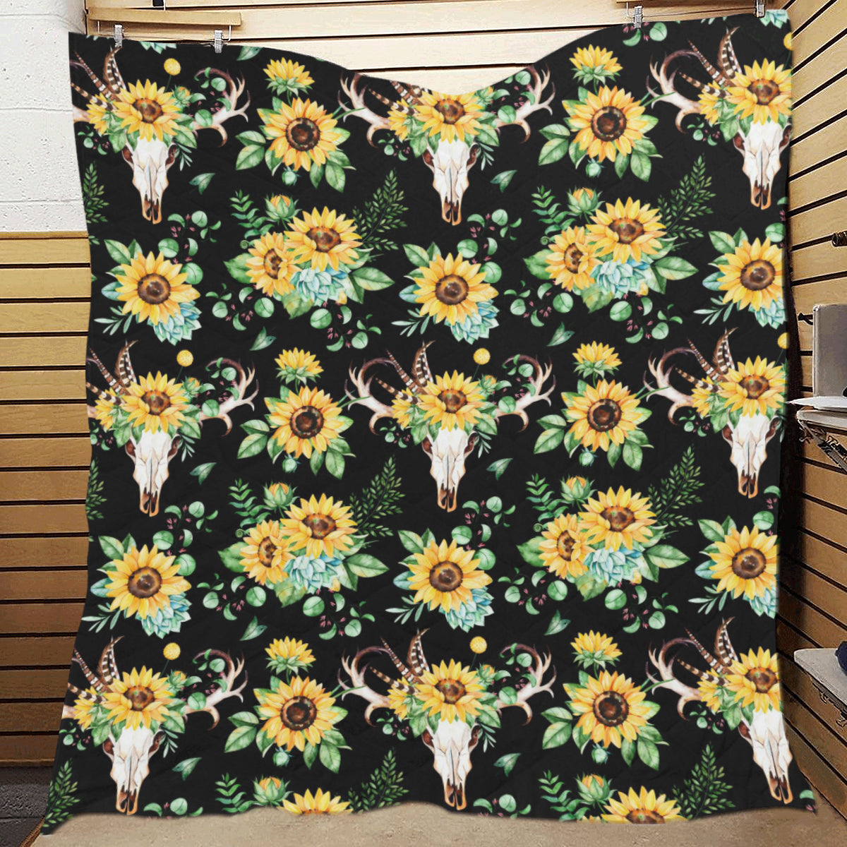Sunflower Pattern Print Design SF08 Premium Quilt