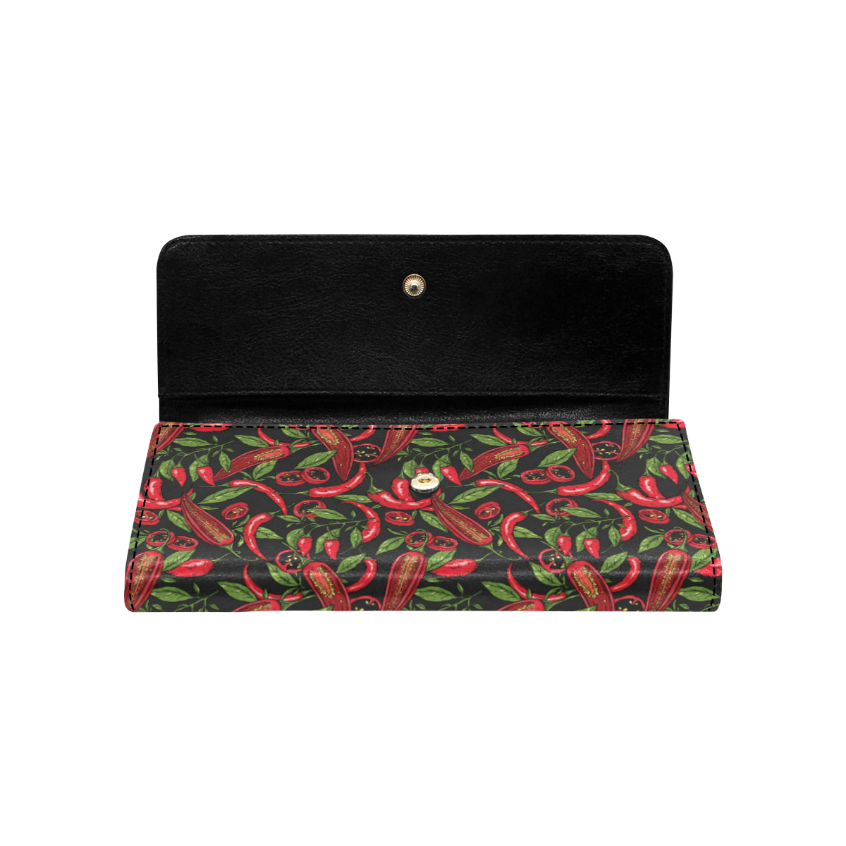 Chilli Pepper Pattern Print Design 02 Women's Trifold Wallet