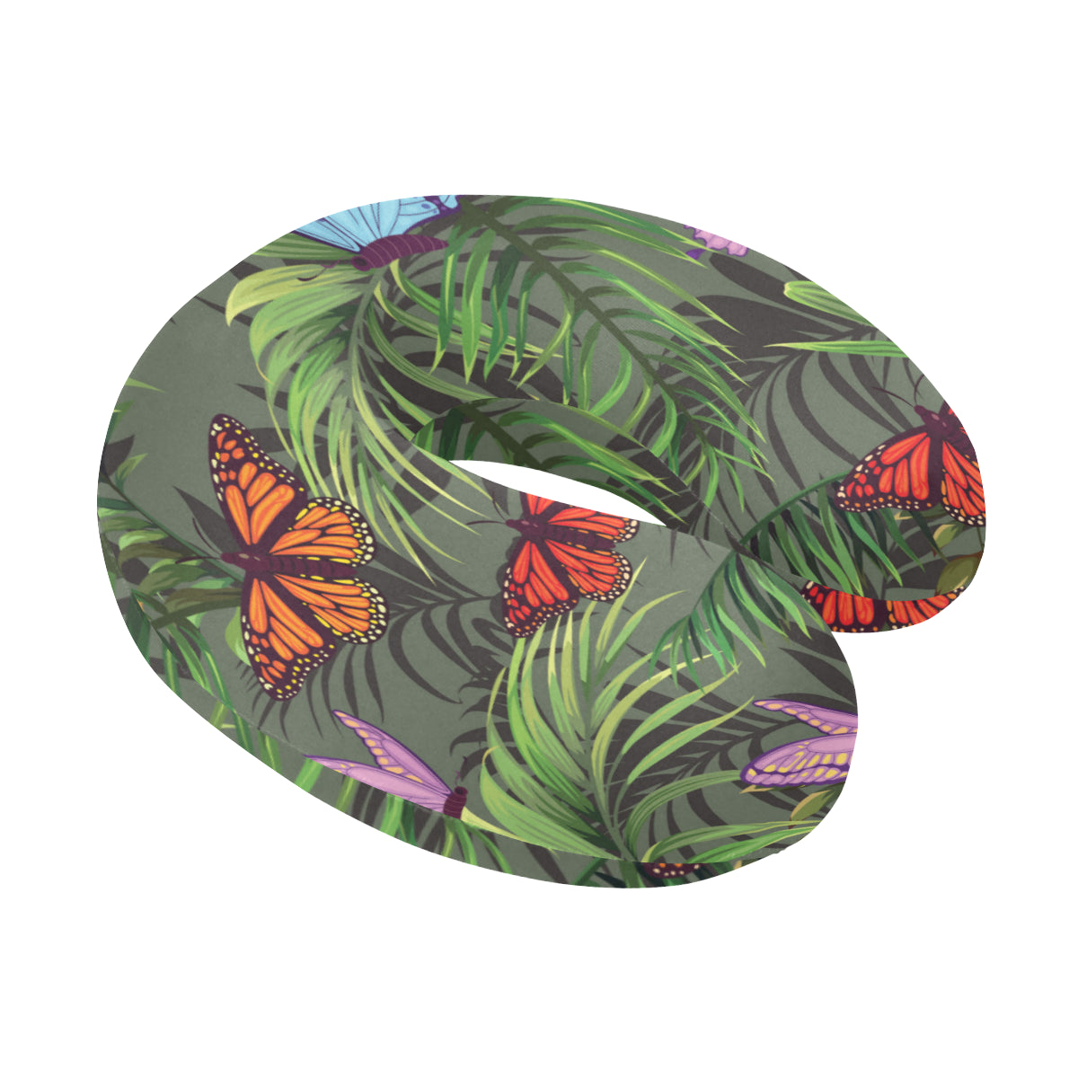 Monarch Butterfly Pattern Print Design 04 U-Shaped Travel Neck Pillow