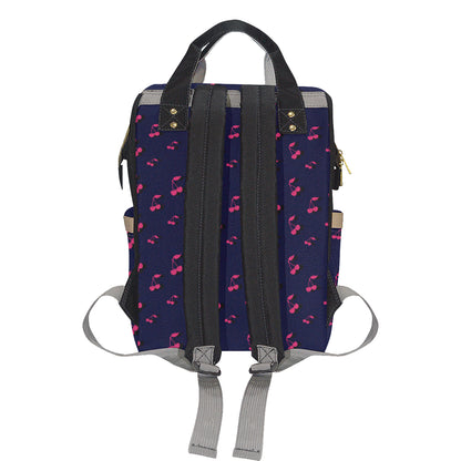 Cherry Pattern Print Design 02 Diaper Bag Backpack