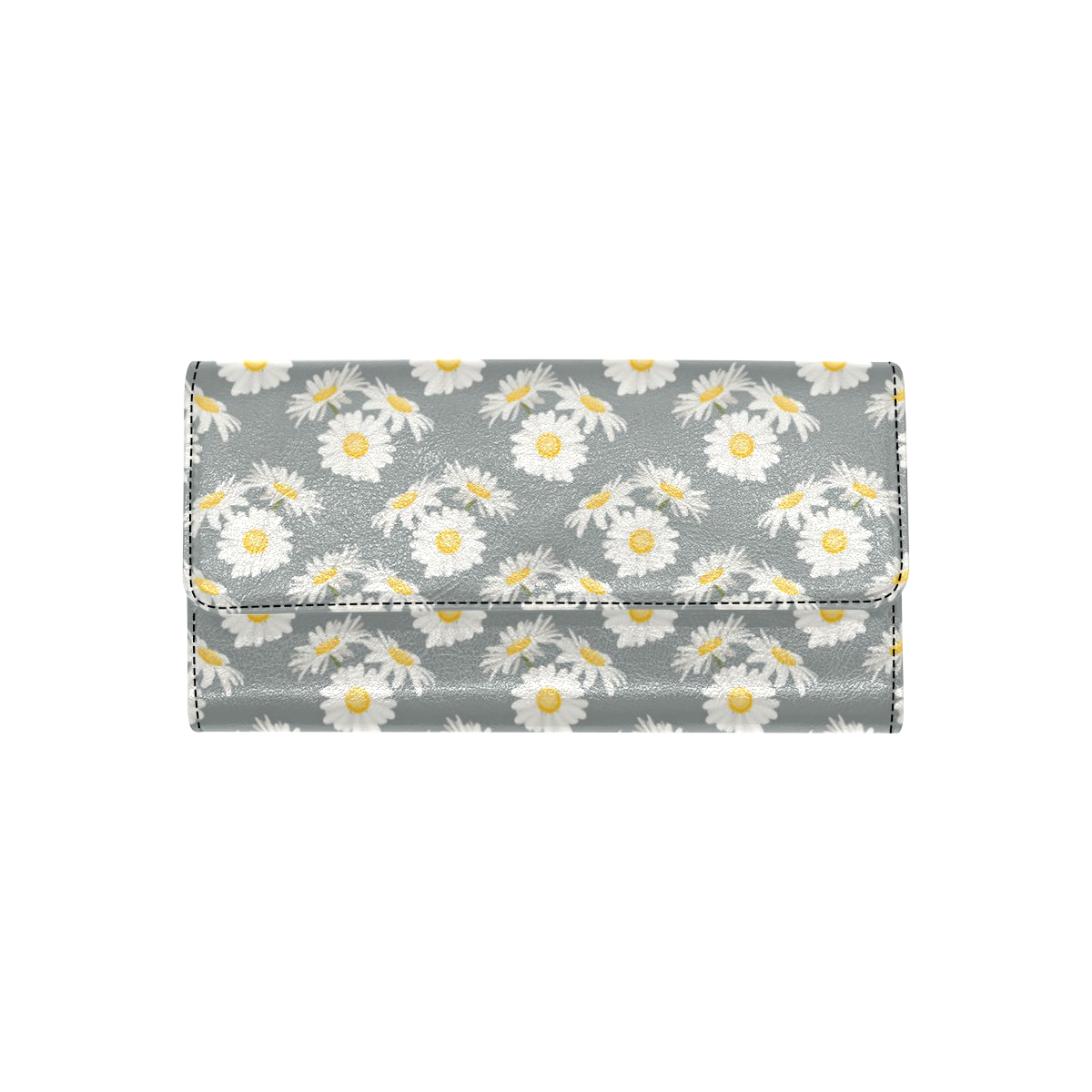 Daisy Pattern Print Design DS09 Women's Trifold Wallet