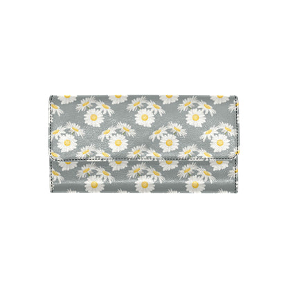 Daisy Pattern Print Design DS09 Women's Trifold Wallet