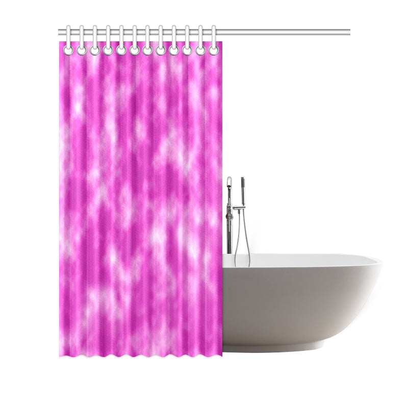 Tie Dye Pink Design Print Shower Curtain