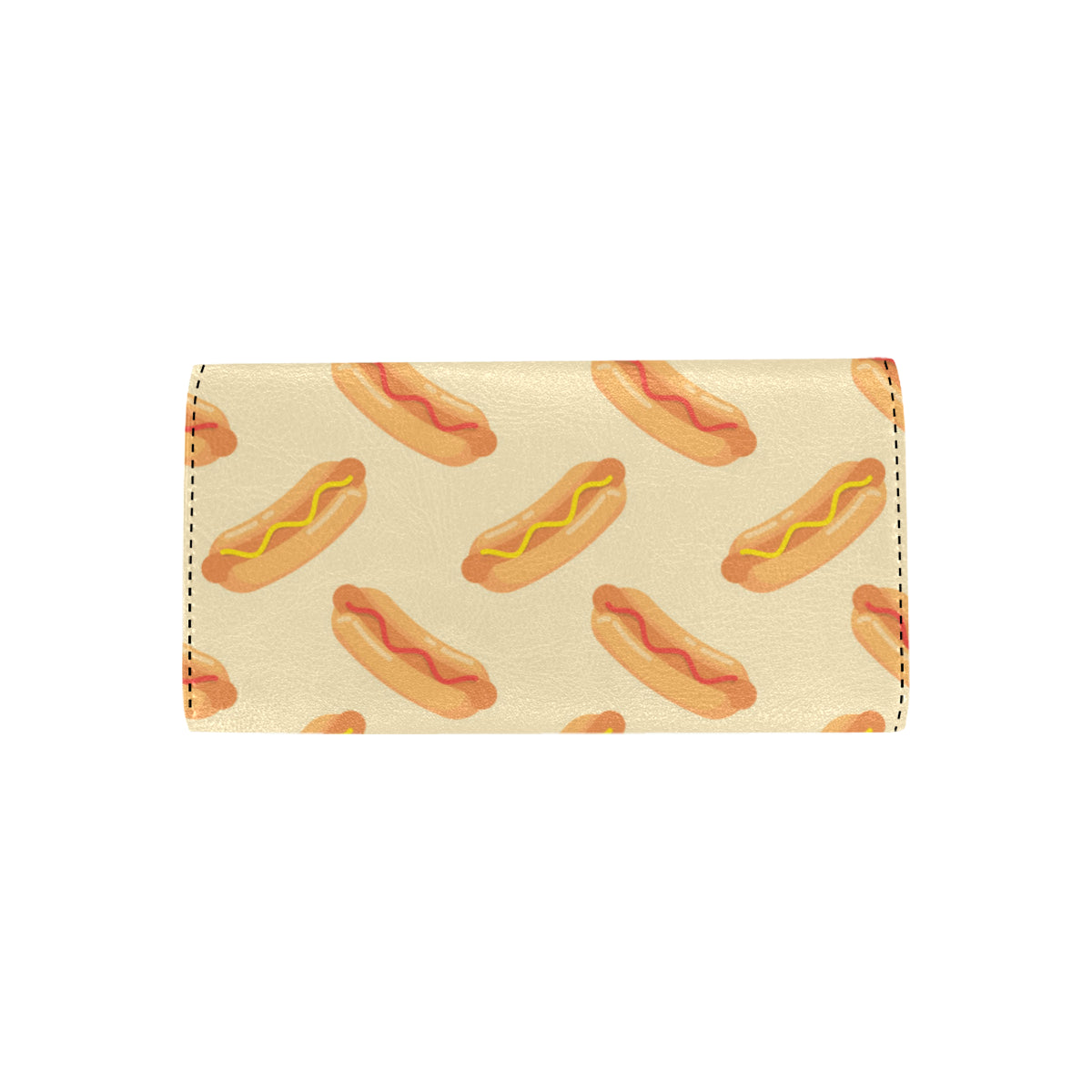 Hot Dog Pattern Print Design 05 Women's Trifold Wallet