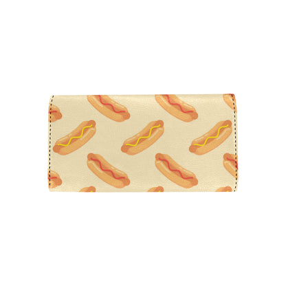 Hot Dog Pattern Print Design 05 Women's Trifold Wallet