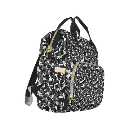Crow Pattern Print Design 01 Diaper Bag Backpack