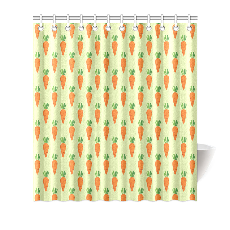 Carrot Pattern Print Design 02 Shower Curtain