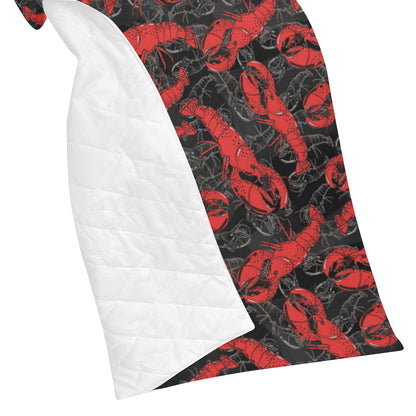 Lobster Pattern Print Design 04 Premium Quilt