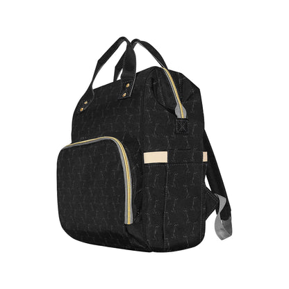 Black Cat Pattern Print Design 03 Diaper Bag Backpack
