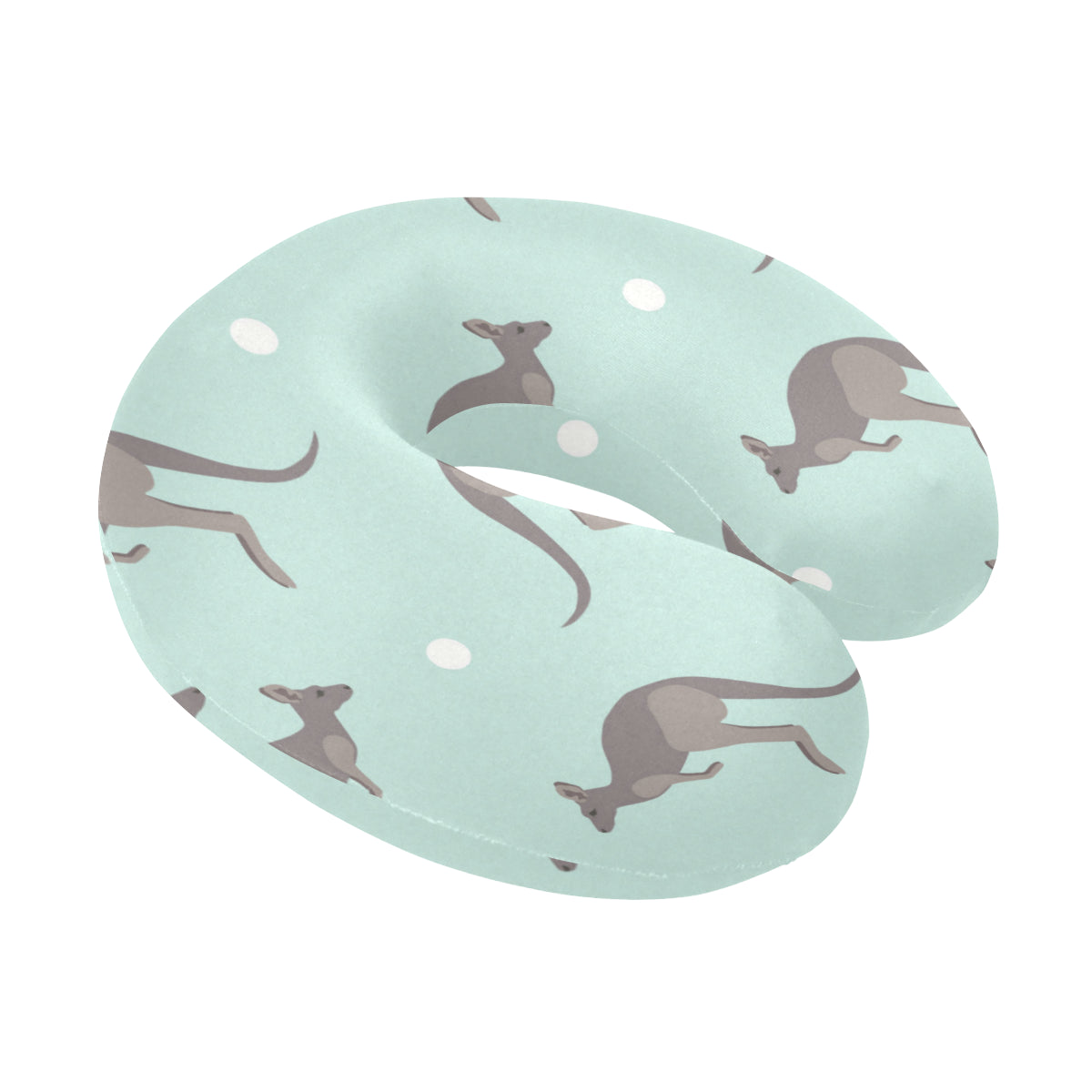 Kangaroos Pattern Print Design 04 U-Shaped Travel Neck Pillow