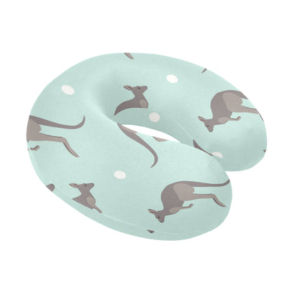 Kangaroos Pattern Print Design 04 U-Shaped Travel Neck Pillow