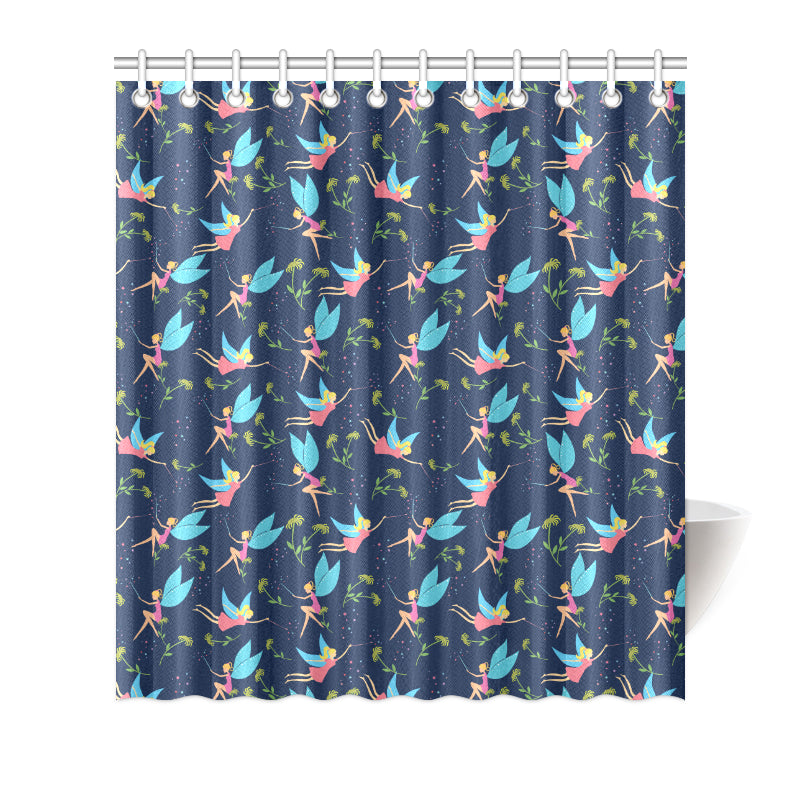 Fairy with flower Print Pattern Shower Curtain