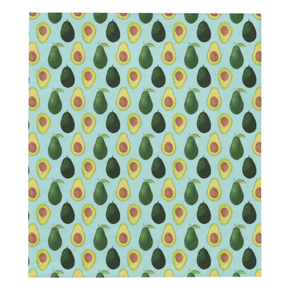 Avocado Pattern Print Design 04 Premium Quilt