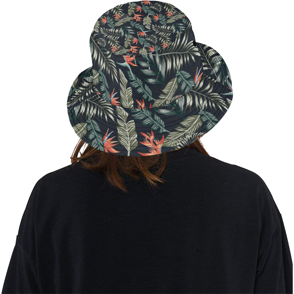 Bird Of Paradise Pattern Print Design BOP02 Unisex Bucket Hat