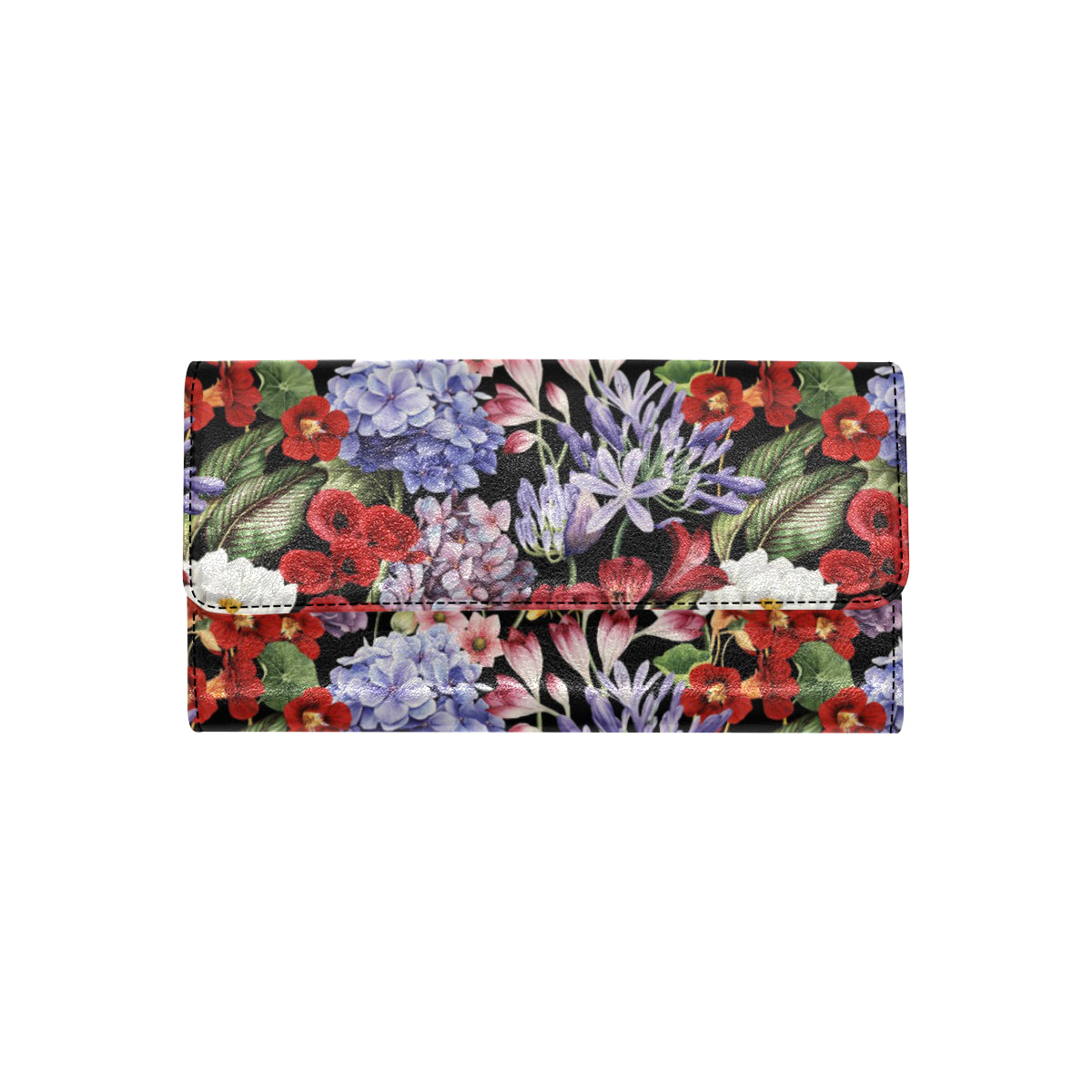 Summer Floral Pattern Print Design SF04 Women's Trifold Wallet