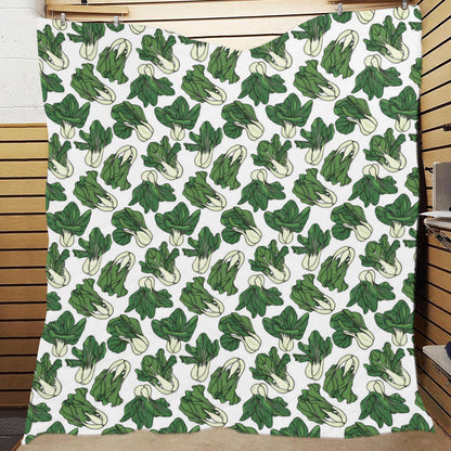 Bok Choy Pattern Print Design 02 Premium Quilt