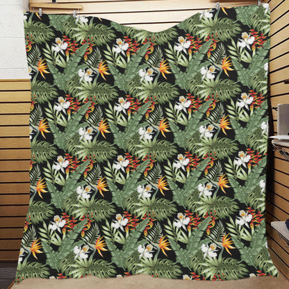 Bird Of Paradise Pattern Print Design 02 Premium Quilt