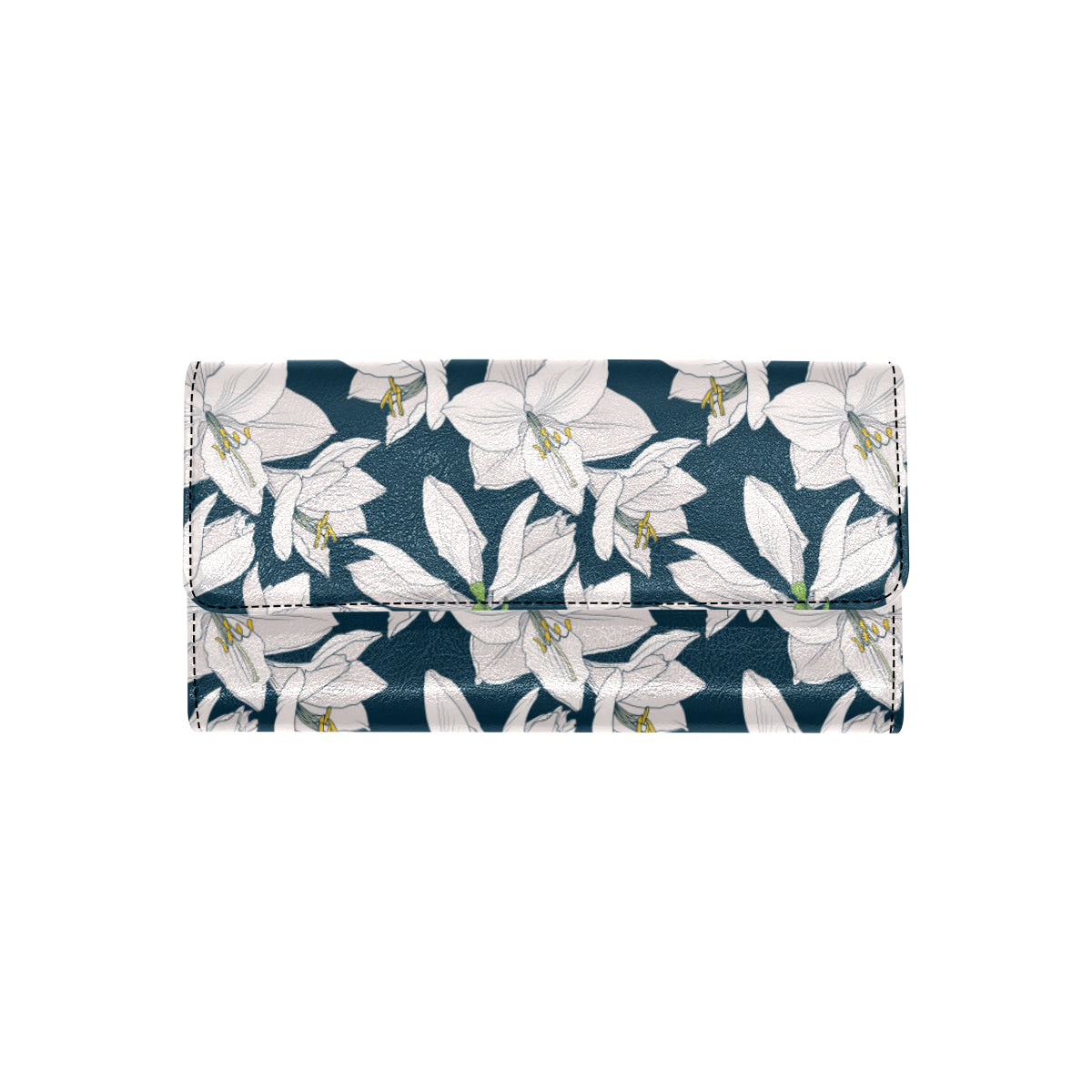 Amaryllis Pattern Print Design 01 Women's Trifold Wallet
