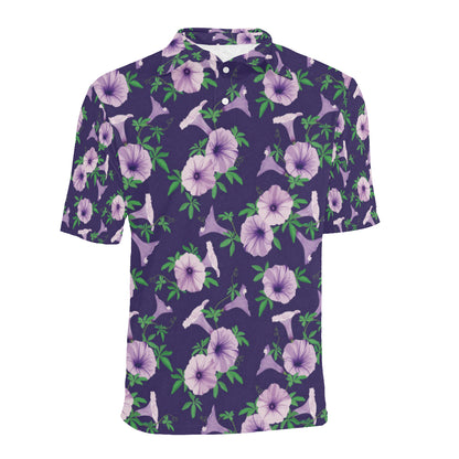 Morning Glory Pattern Print Design MG01 Men Polo Shirt