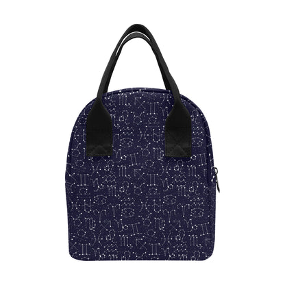 Zodiac Pattern Design Print Insulated Lunch Bag