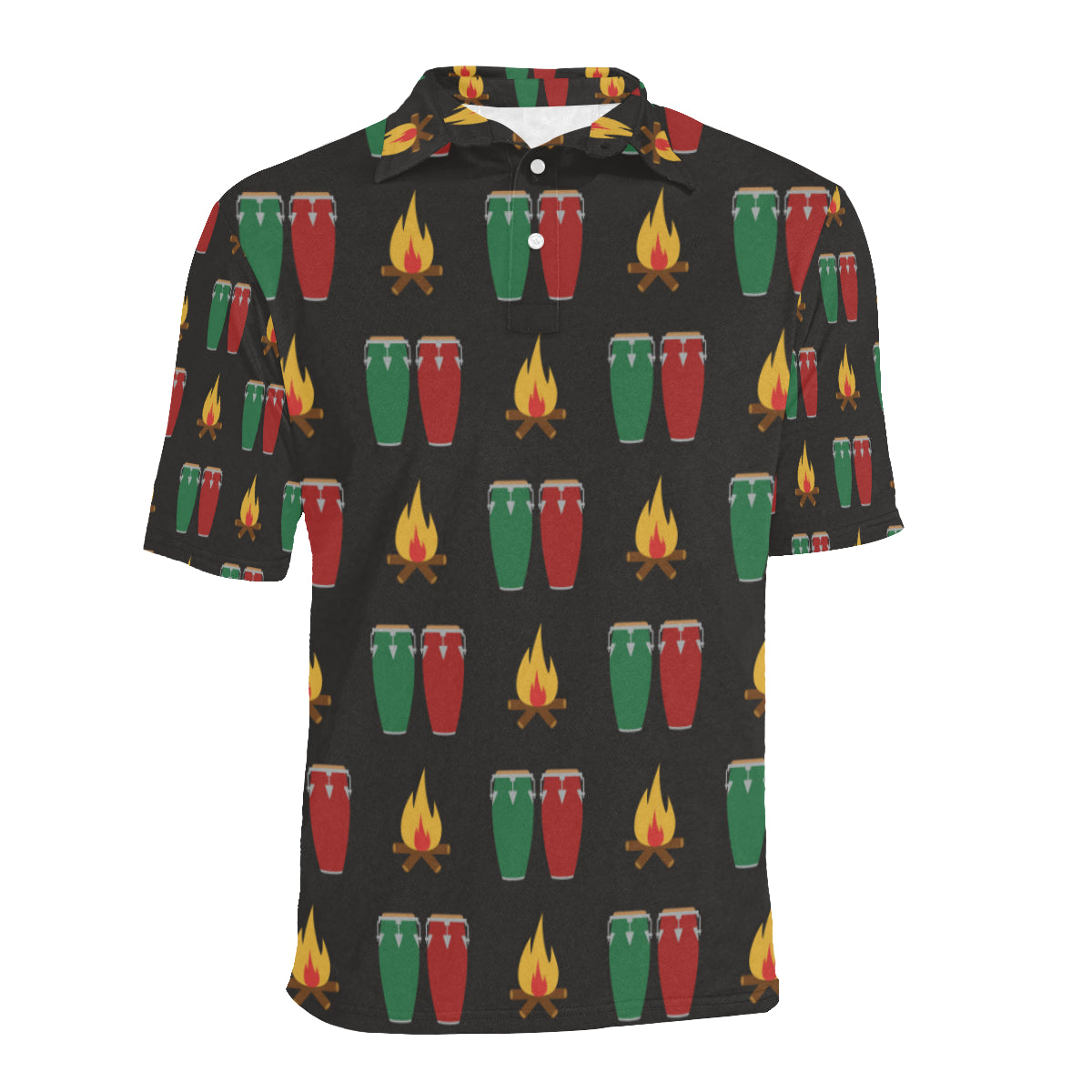 Conga Pattern Print Design 01 Men Polo Shirt