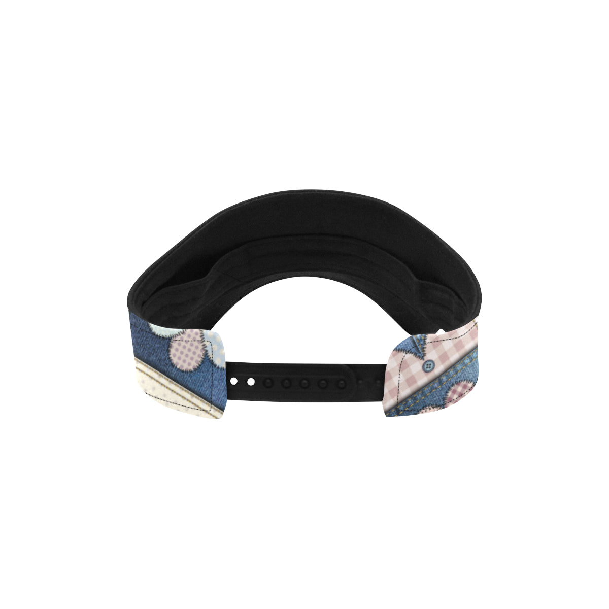 Patchwork Heart Flower Pattern Print Design 01 Unisex Sun Visor
