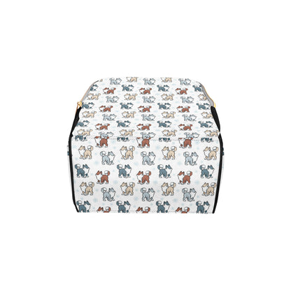 Alaskan Malamute Pattern Print Design 02 Diaper Bag Backpack